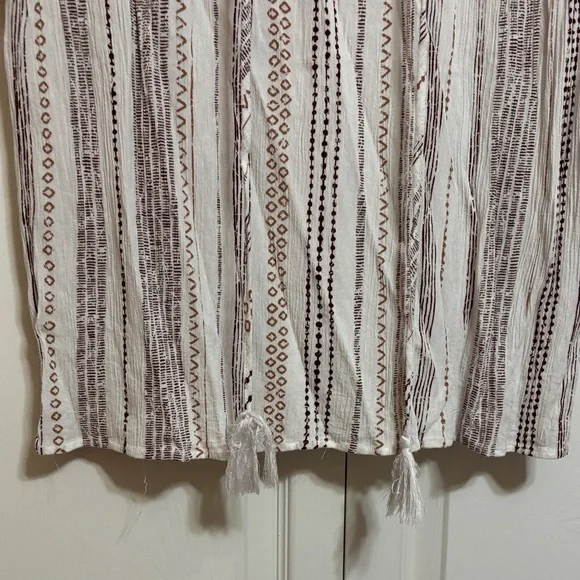 Savanna Jane Floral and Stripe Blouse with Tassels - Picture 10 of 14